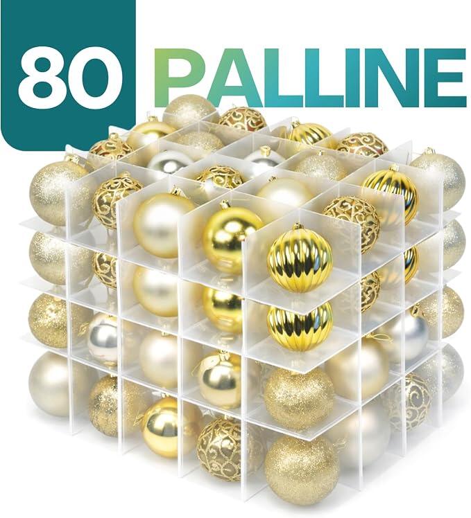 Box Scatola Per Palline Di Natale Contenitore Organizer Impermeabile 45x35x35cm