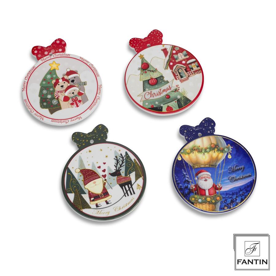 Fantin Sottomoka Natalizio in Ceramica — 4 Decori Assortiti