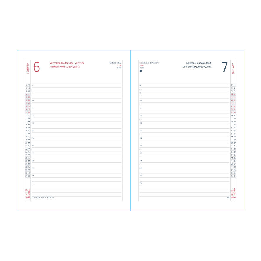 Agenda Giornaliera "ALFA" 17x24cm INTEMPO