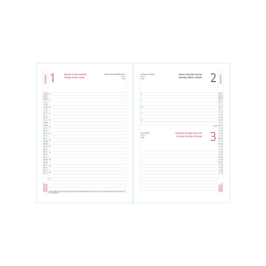 Agenda Giornaliera "ALFA" 15x21cm INTEMPO