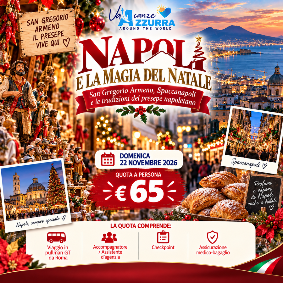 22 NOVEMBRE 2026 NAPOLI E LA MAGIA DEL NATALE