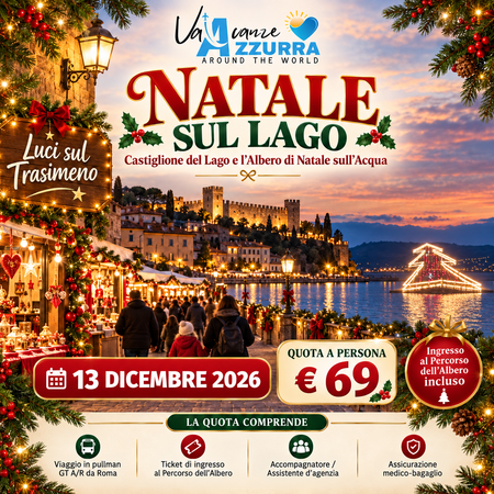 13 DICEMBRE 2026 CASTIGLIONE DEL LAGO E L’ALBERO DI NATALE SULL’ACQUA