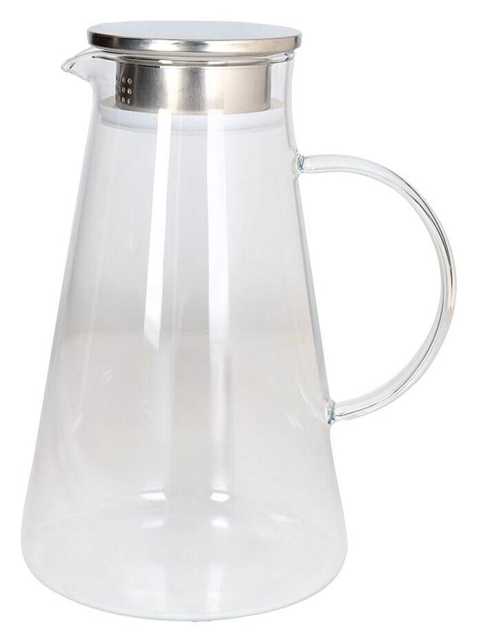 Tognana - Caraffa con Filtro Outline Dolce Casa, Vetro Borosilicato 1800cc