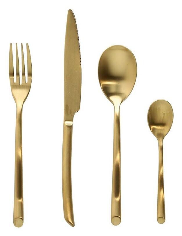 Tognana - Servizio 24 Posate Matt Oro, Acciaio Inox 18/10