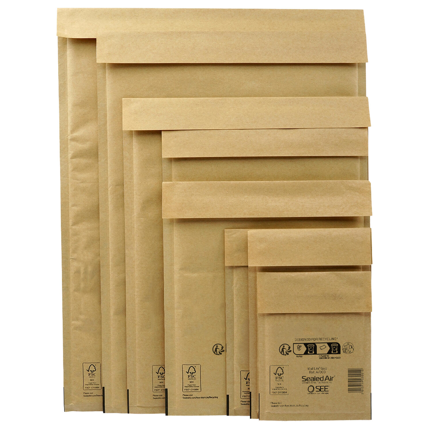 Busta Imbottita MAIL LITE GOLD Avana SEALED AIR - conf. risparmio