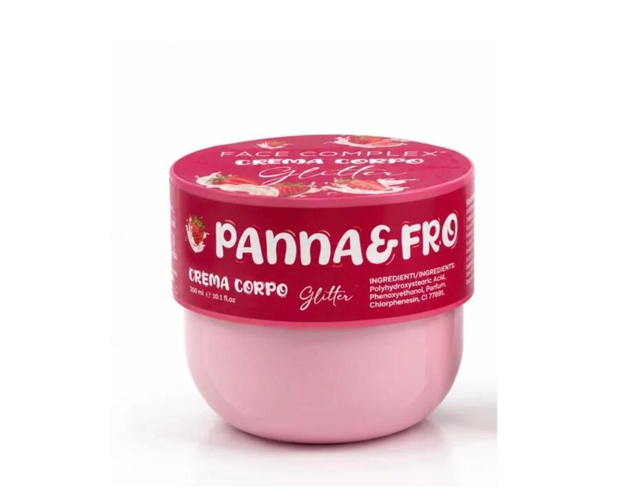 Face Complex Crema Corpo Glitter Panna E Fragola Da 300 ml