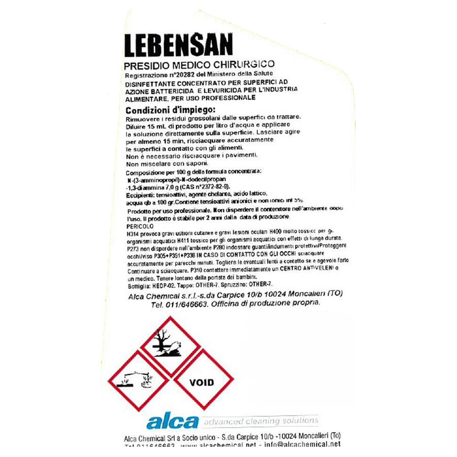 Disinfettante LEBELSAN Settore Alimentare ALCA
