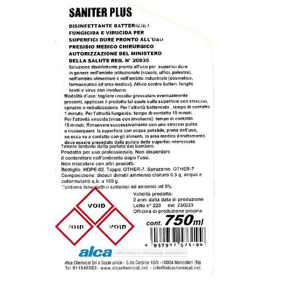 Sgrassante  SANIER  PLUS Multisuperfice ALCA