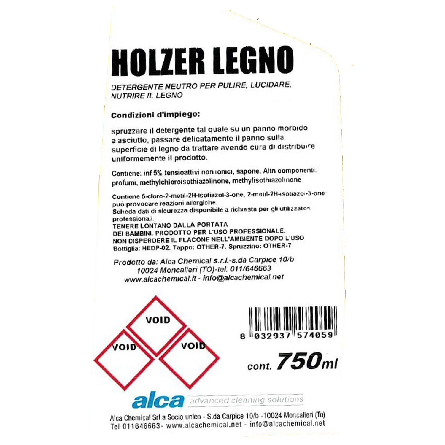 Detergente per Legno  HOLZER ALCA