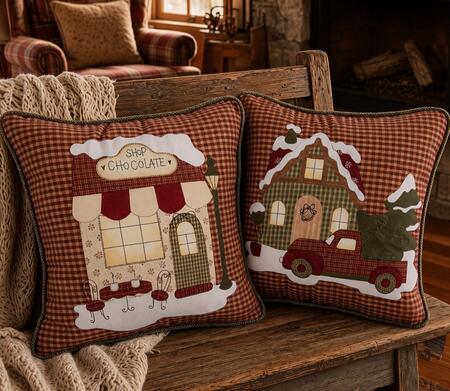 kit n. 2  cuscini Winter Village