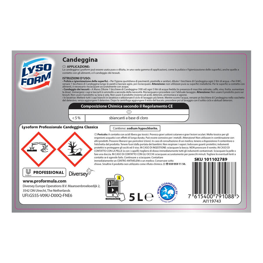 Candeggina Classica 5 Lt LYSOFORM