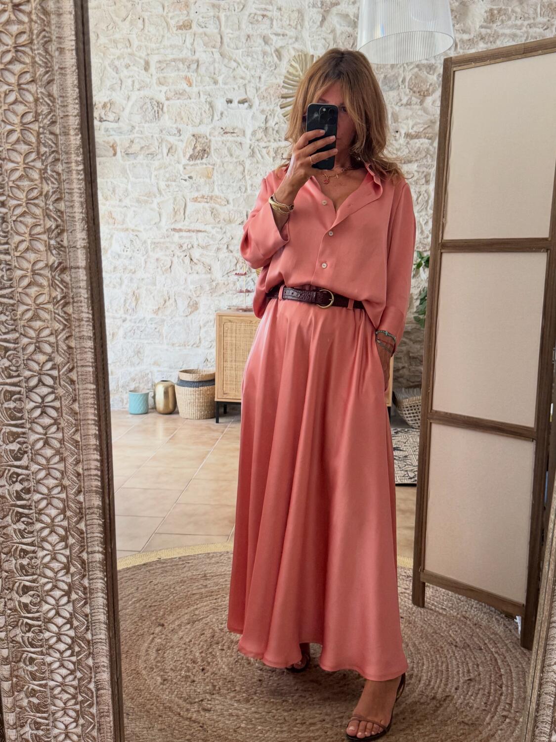 Camicia Lavinia in cady pura seta doppio raso 