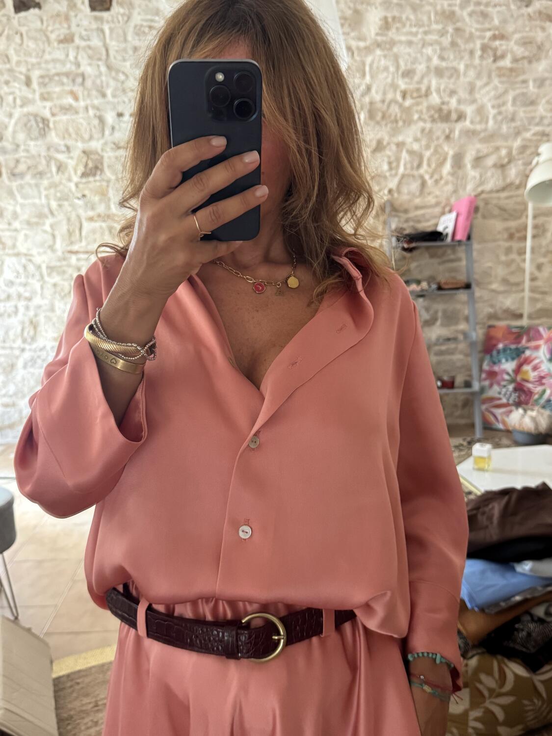 Camicia Lavinia in cady pura seta doppio raso 