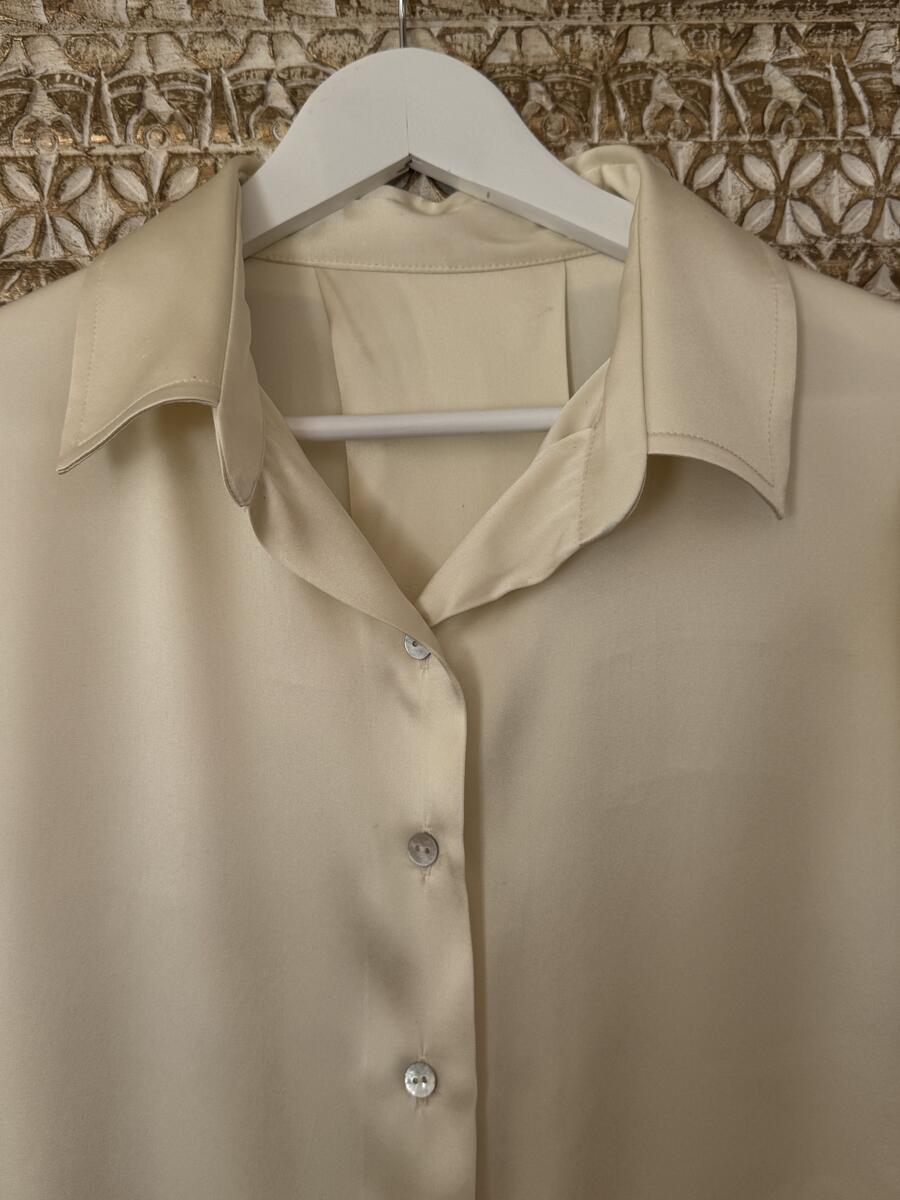 Camicia Lavinia in cady pura seta avorio  