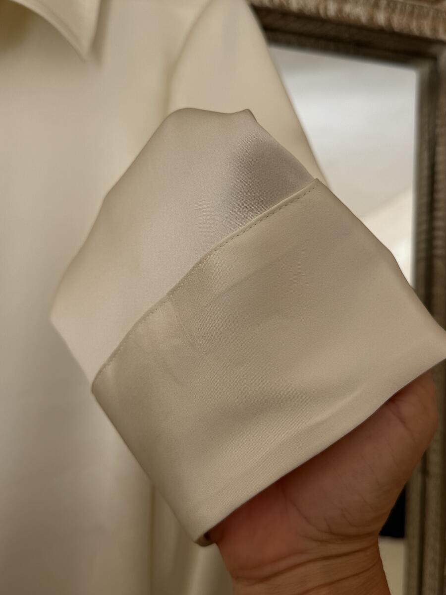 Camicia Lavinia in cady pura seta avorio  