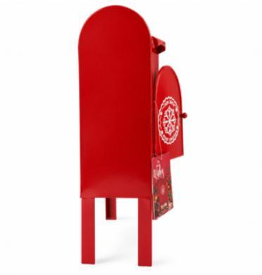 Cassetta delle lettere di Babbo Natale rossa decorata con un elegante fiocco di neve!