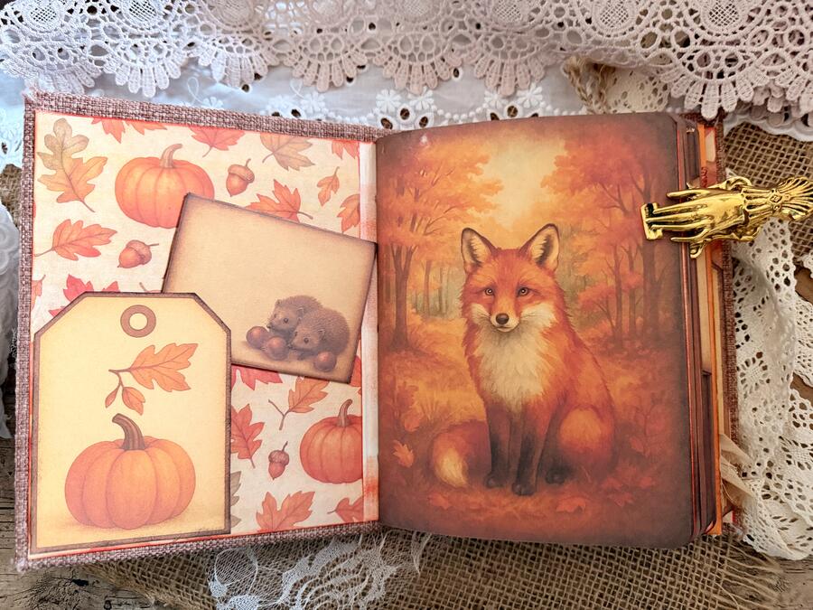 Autumn Journal - Handmade Vintage Journal