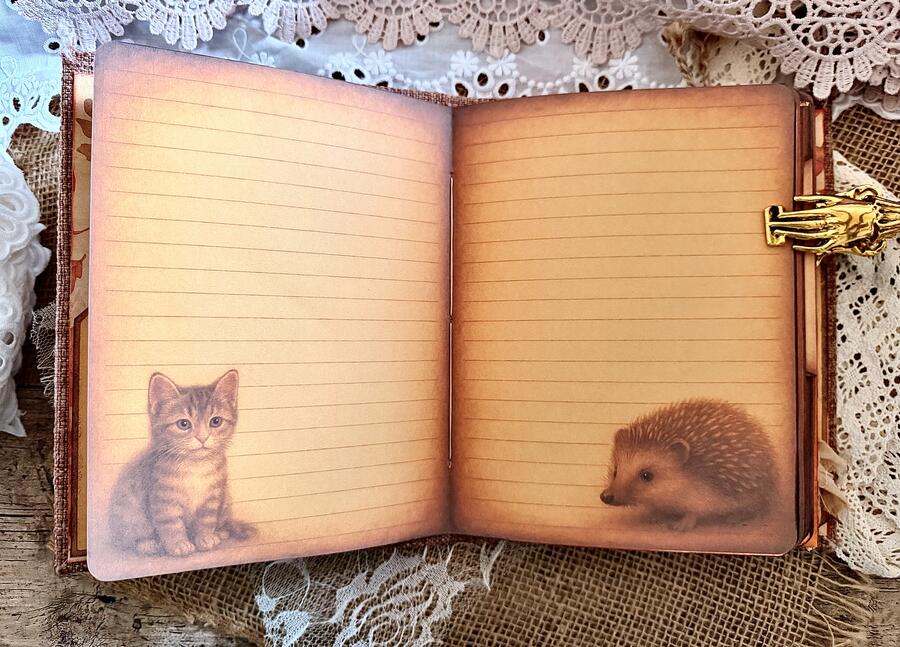 Autumn Journal - Handmade Vintage Journal