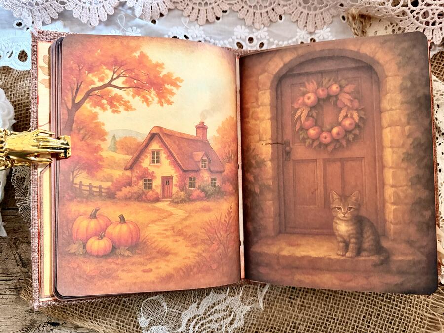 Autumn Journal - Handmade Vintage Journal