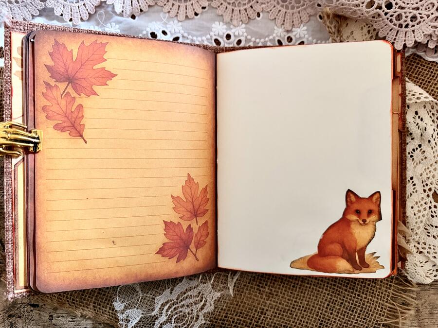 Autumn Journal - Handmade Vintage Journal