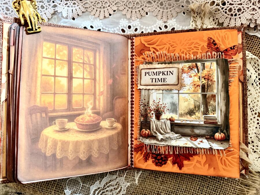 Autumn Journal - Handmade Vintage Journal
