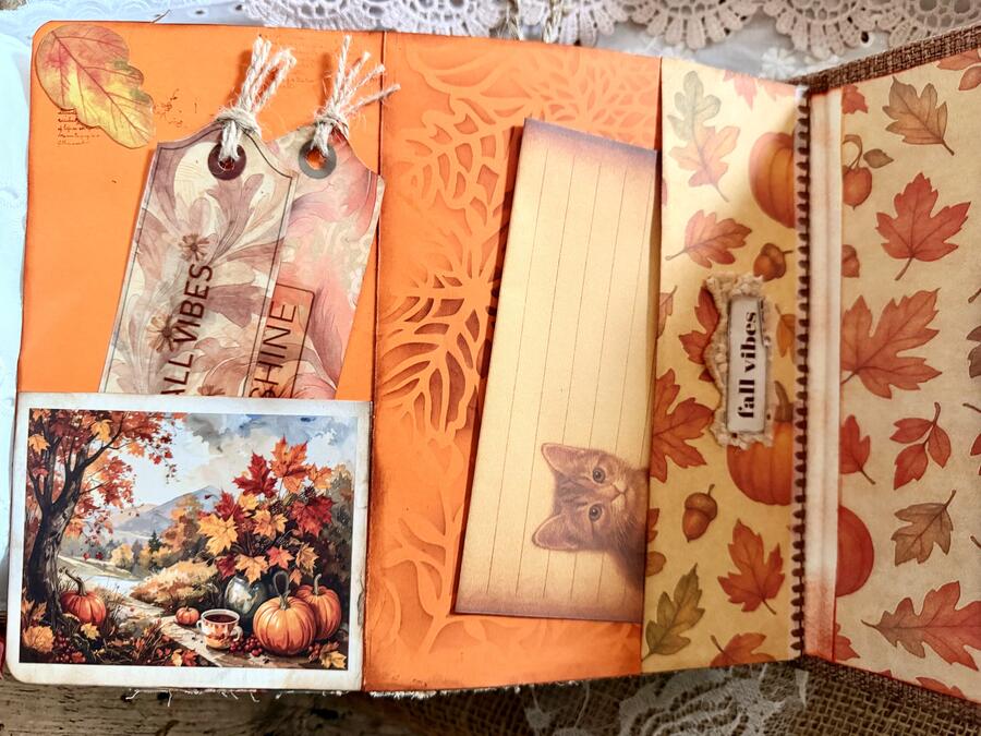 Autumn Journal - Handmade Vintage Journal
