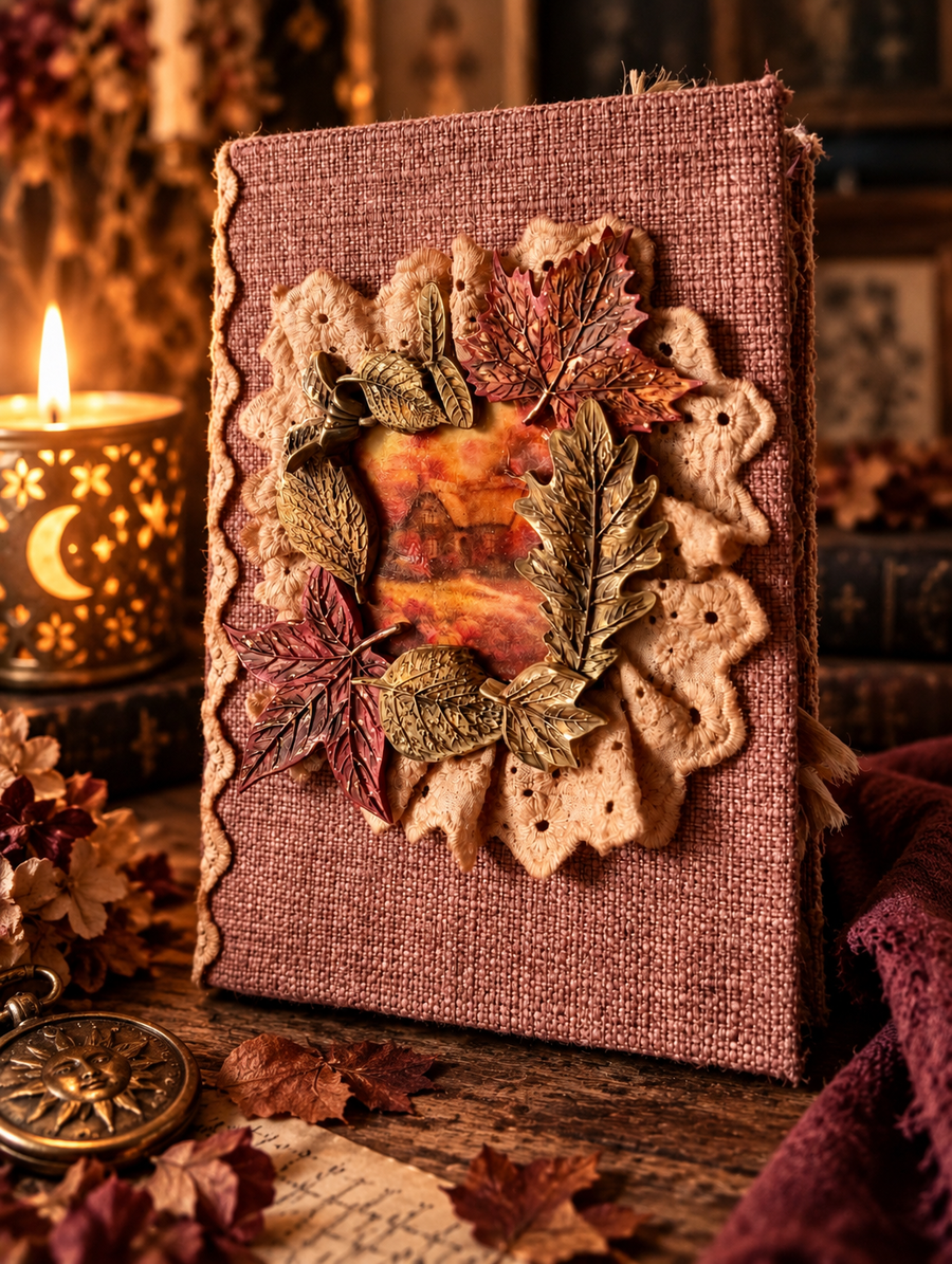 Autumn Journal - Handmade Vintage Journal