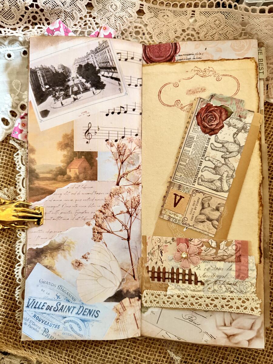Romantic Paris - Handmade Journal