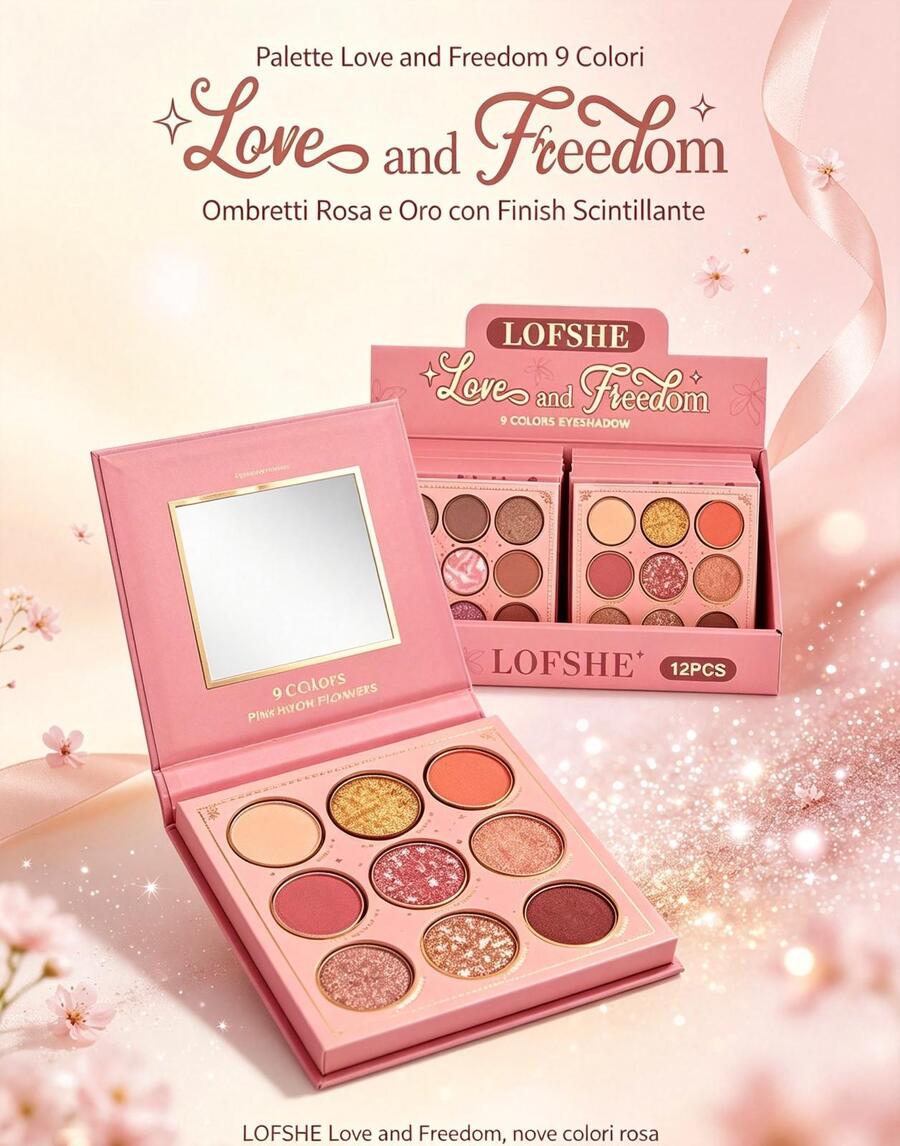 Lofshe Love And Freedom 9 Colors Eyeshadow [Conf.da 12 pezzi]