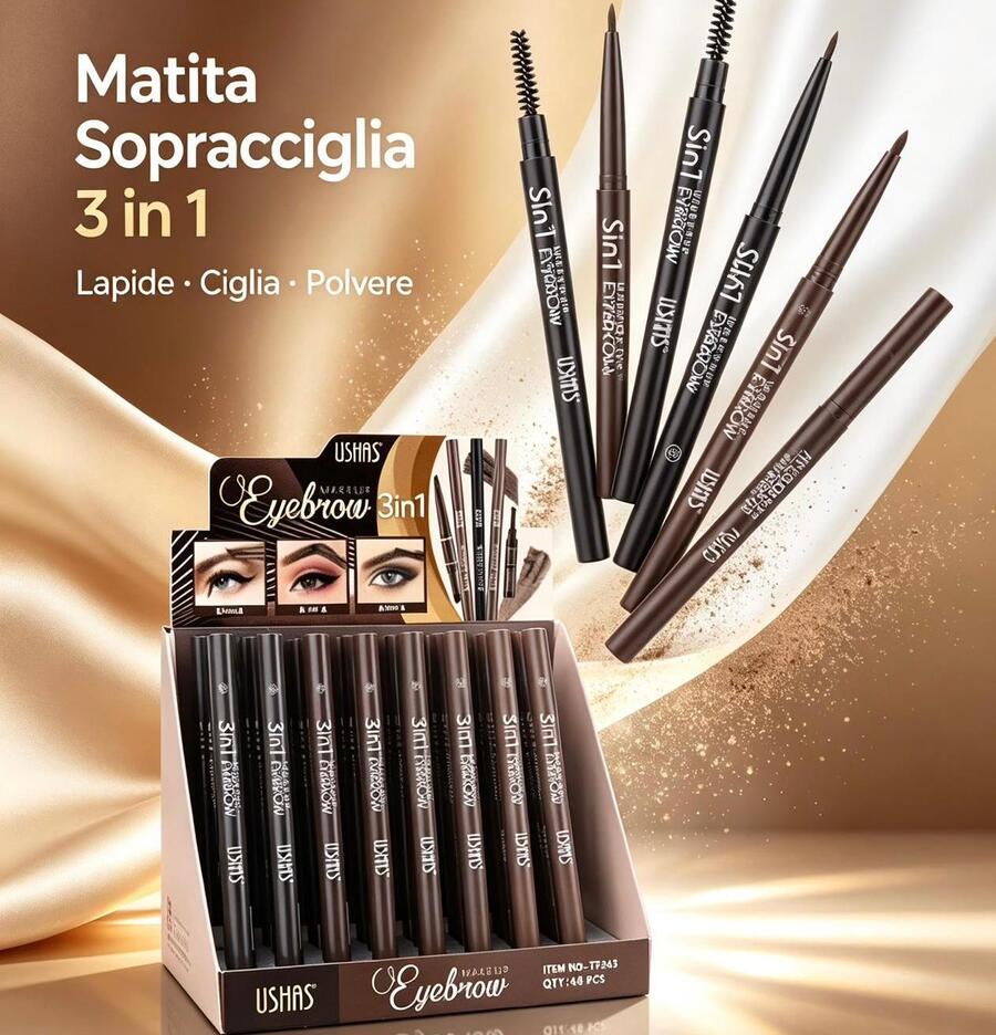 Ushas Eyebrow 3 In 1 [Conf.da 48 pezzi] 