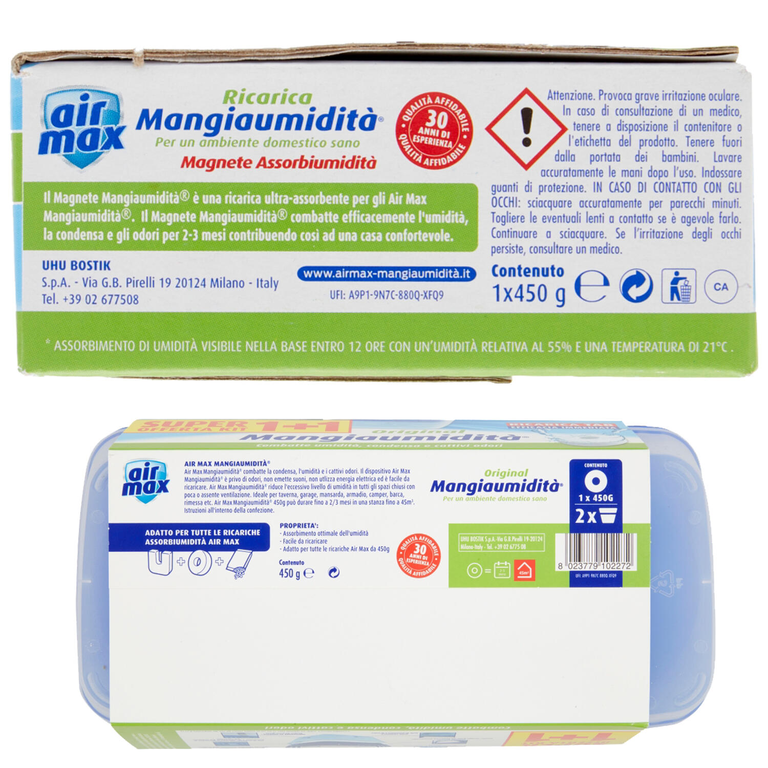 Kit Mangiaumidità Ricaricabile TAB VORTEX 450 gr AIR MAX