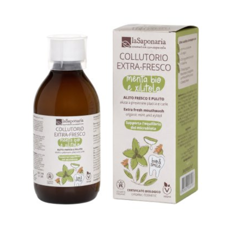 La Saponaria - Collutorio extra fresco Menta bio e Xilitolo