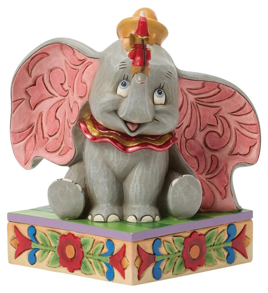 Enesco - Statuina Dumbo e Timothy Mouse by Jim Shore, Disney Traditions
