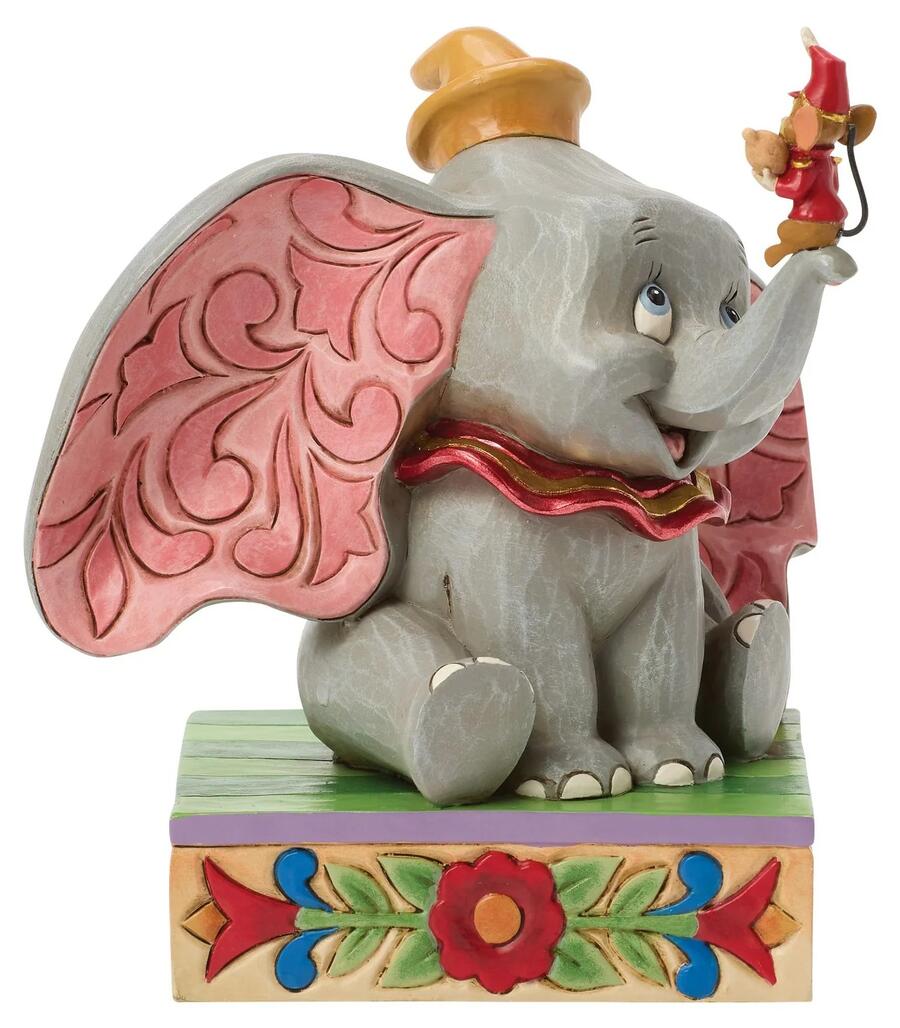 Enesco - Statuina Dumbo e Timothy Mouse by Jim Shore, Disney Traditions