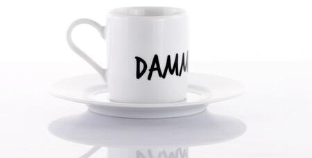 Weissestal Set 3 Tazze Caffè con Piattino Graffiti — Dammi la Carica