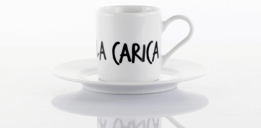 Weissestal Set 3 Tazze Caffè con Piattino Graffiti — Dammi la Carica