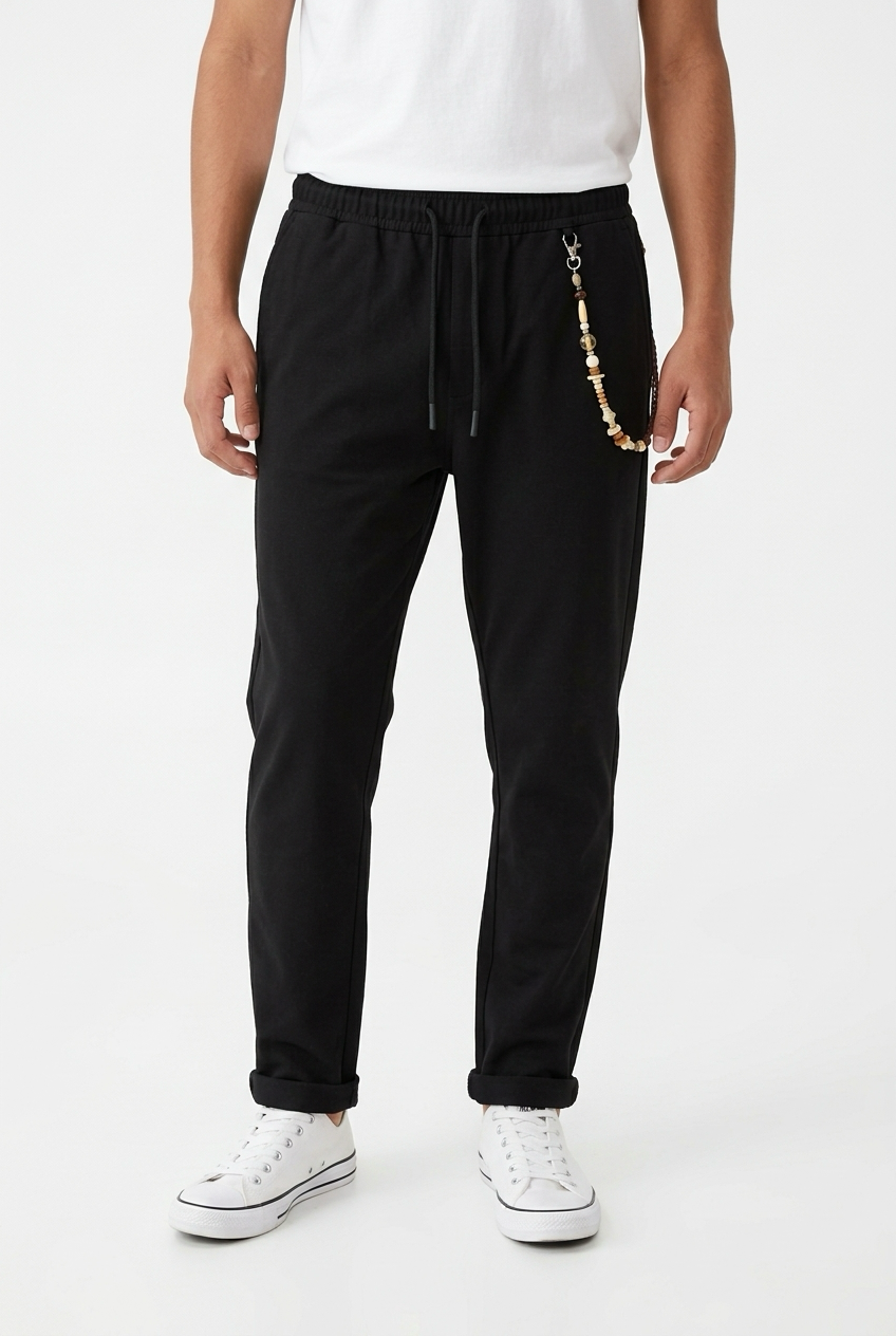 Over-d Pantalaccio Con Catena Nero