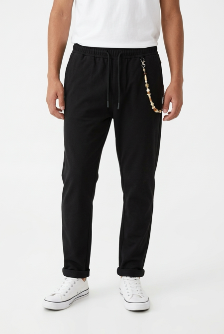 Over-d Pantalaccio Con Catena Nero