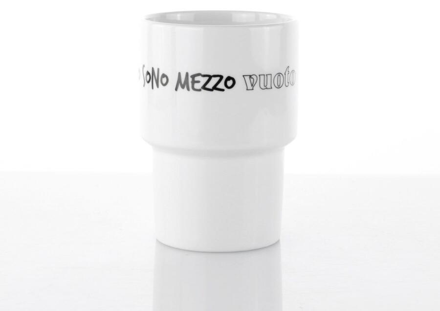 Weissestal Set 6 Mug 0,50L Graffiti — Io Sono Mezzo Pieno / Mezzo Vuoto