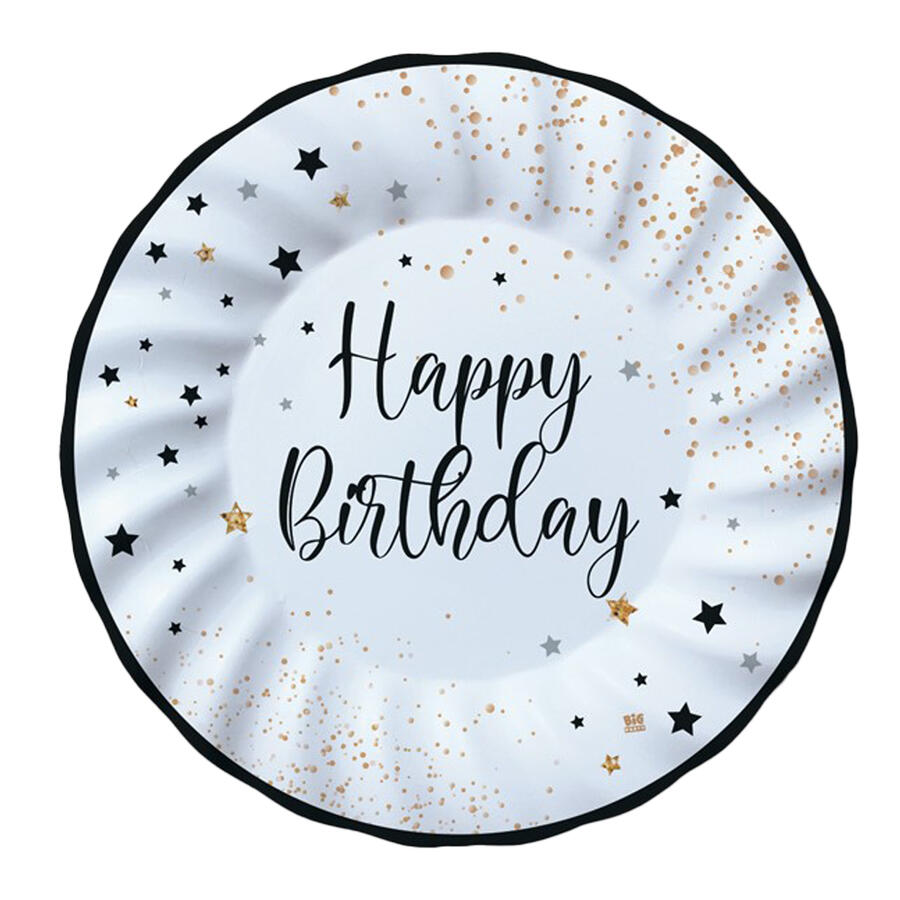 Piatti in Carta Decorati BIG PARTY – conf. 8 pz