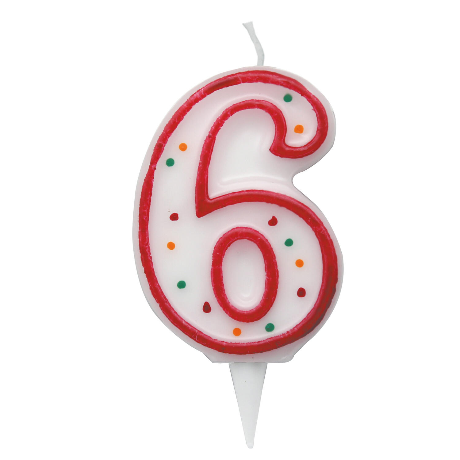 Candelina Zuccherino Forma di Numero 8,5 cm BIG PARTY