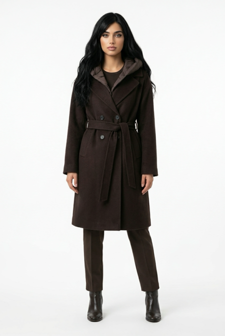 Vicolo Cappotto Con Interno Staccabile Moro