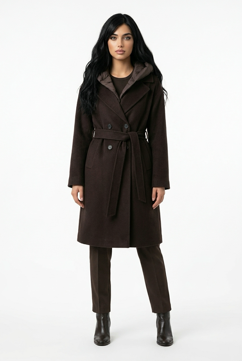 Vicolo Cappotto Con Interno Staccabile Moro