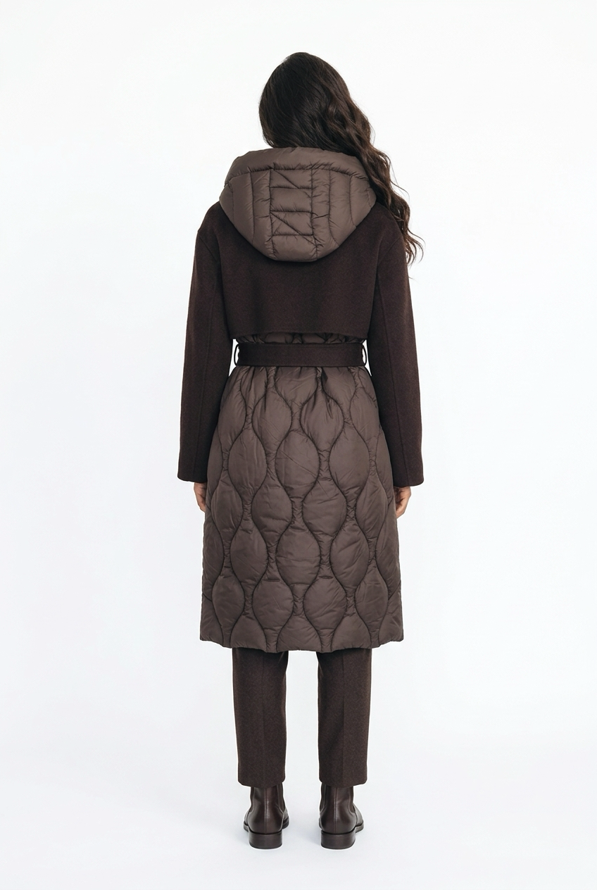 Vicolo Cappotto Con Interno Staccabile Moro