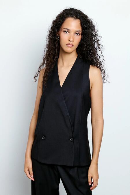 Two Way Gilet Doppiopetto Nero
