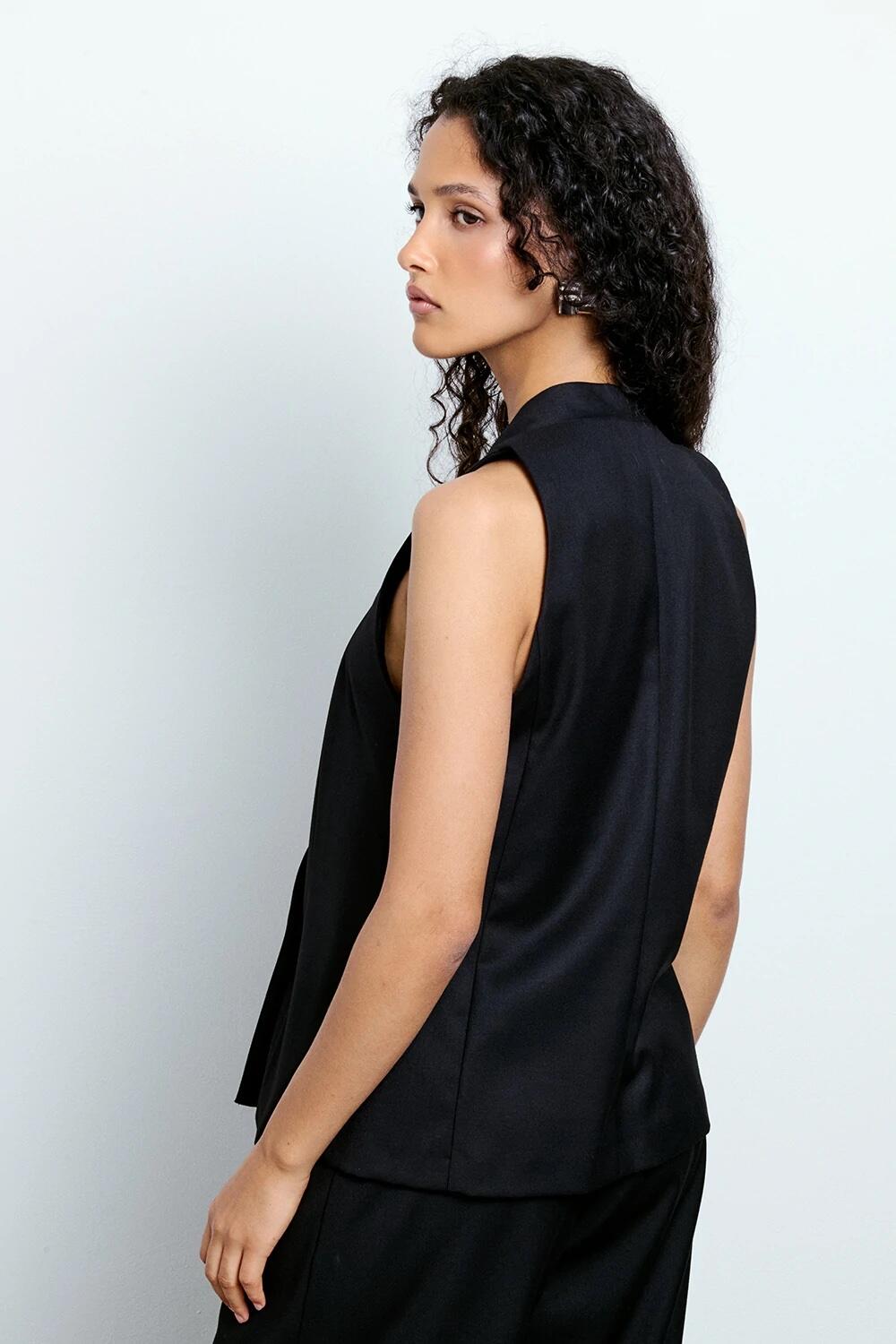 Two Way Gilet Doppiopetto Nero