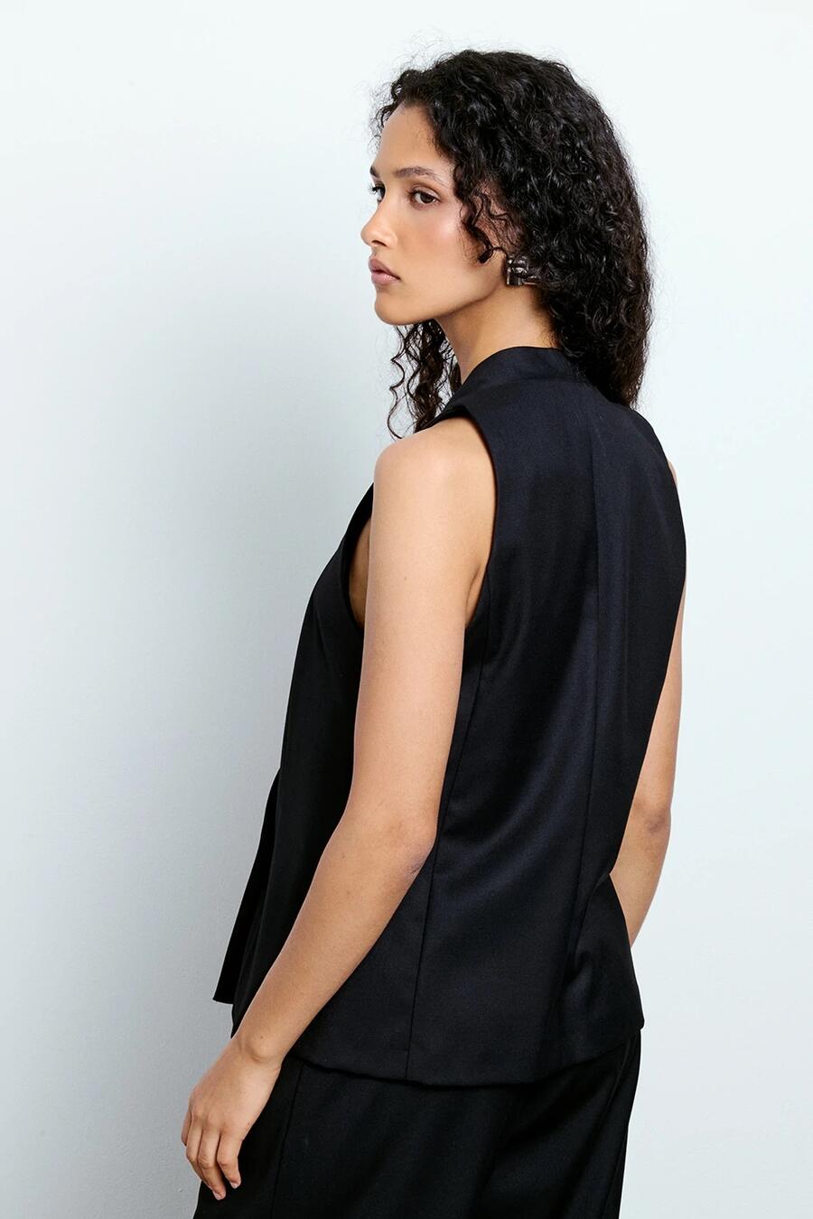 Two Way Gilet Doppiopetto Nero
