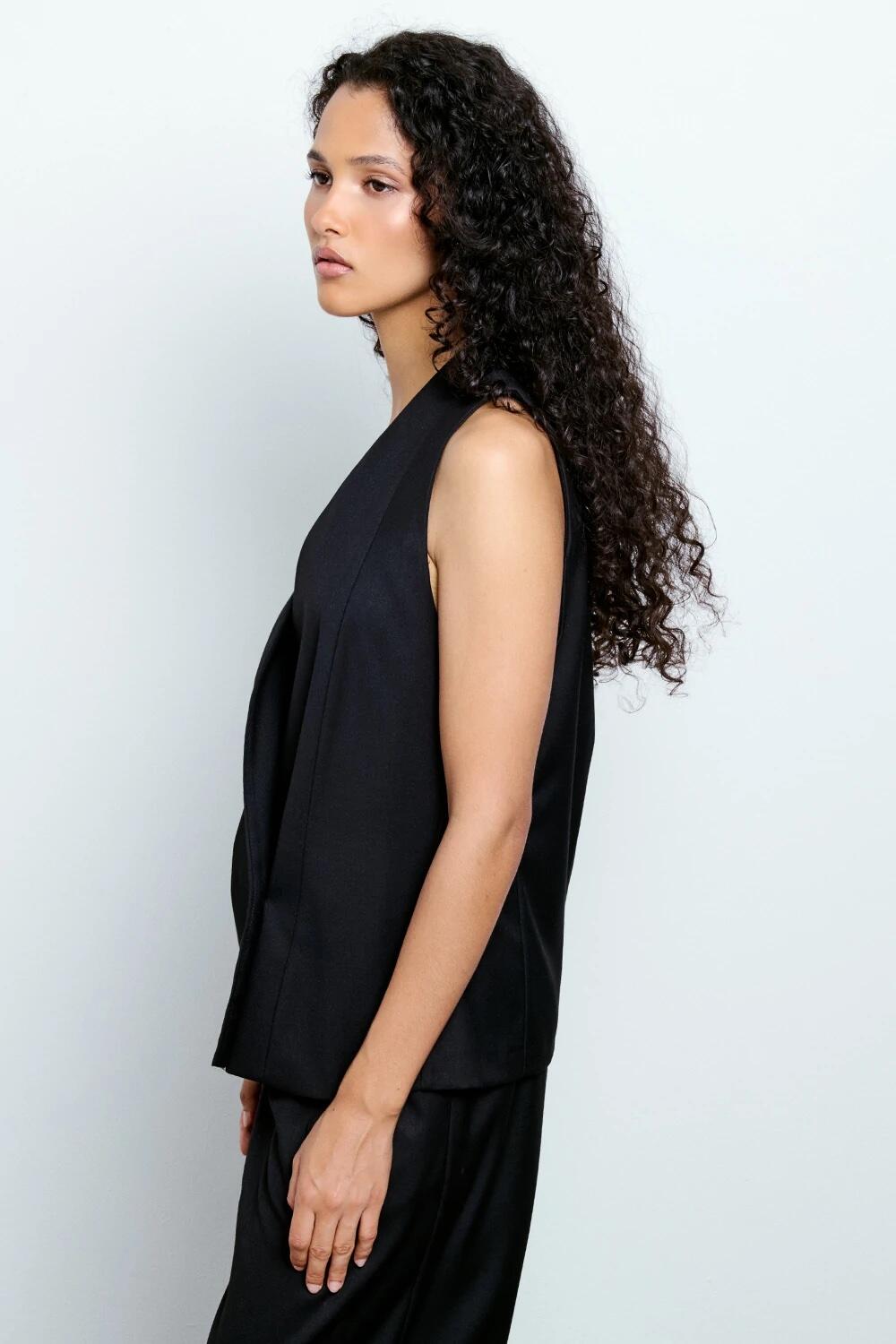 Two Way Gilet Doppiopetto Nero