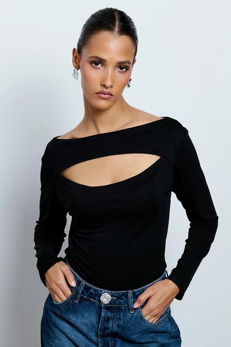 Two Way Maglia Cut Out Nero