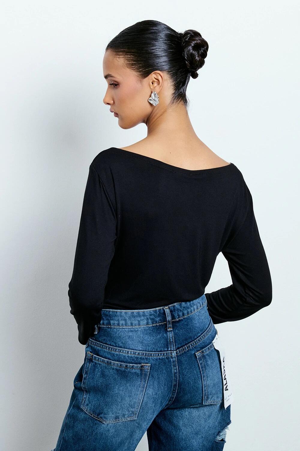 Two Way Maglia Cut Out Nero